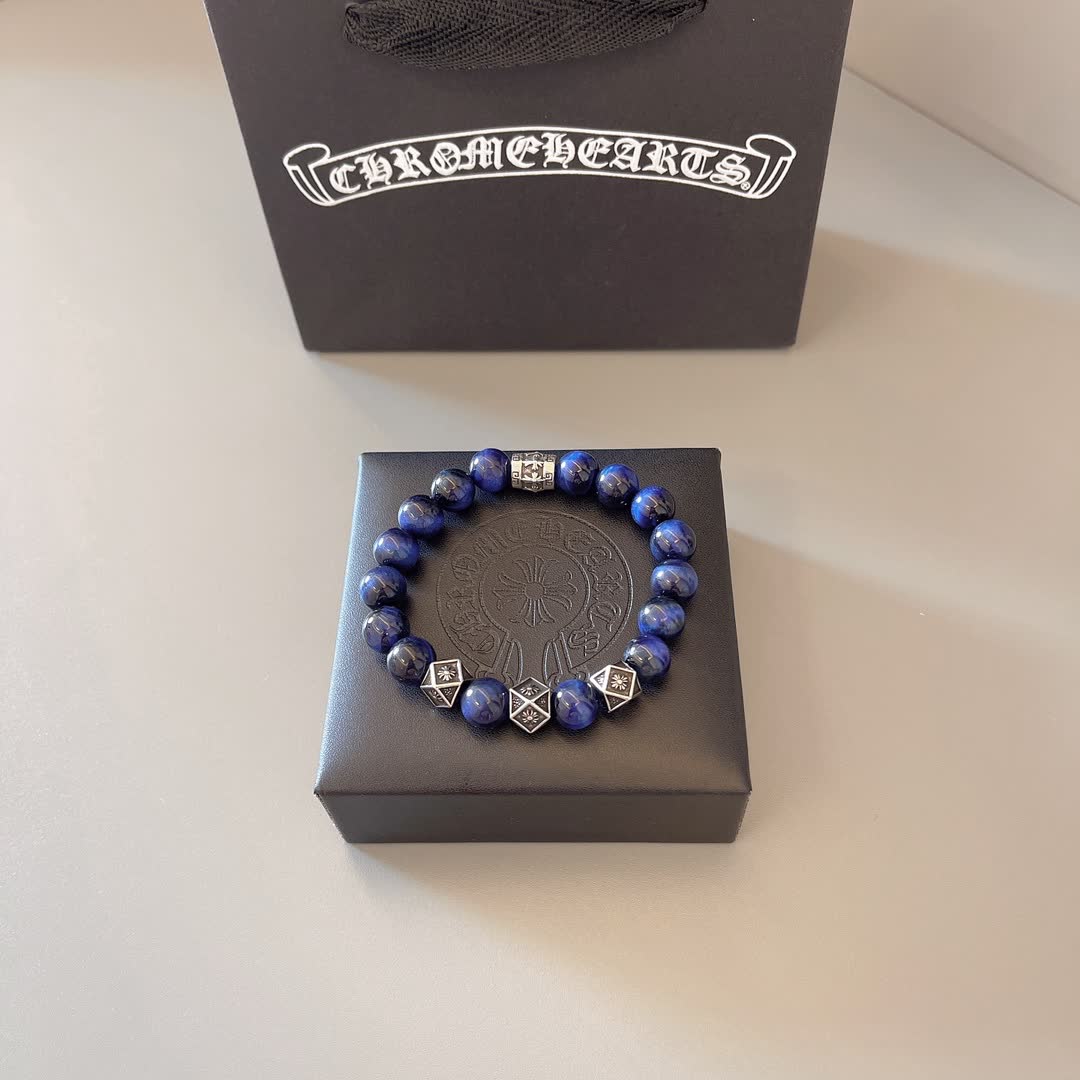 Chrome Hearts Blue Beaded Bracelet Chrome Hearts Blue Beaded Bracelet